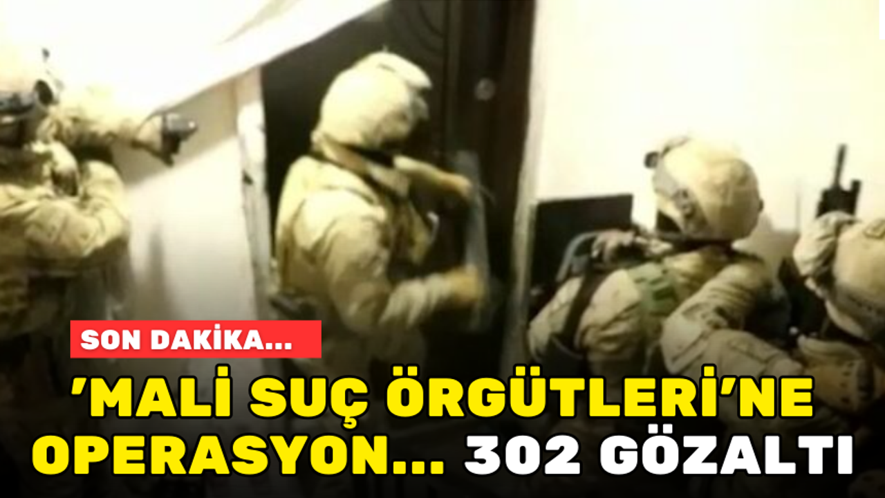 'MALİ SUÇ ÖRGÜTLERİ'NE OPERASYON! 302 GÖZALTI