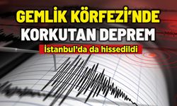 GEMLİK KÖRFEZİ'NDE DEPREM: İSTANBUL'DA DA HİSSEDİLDİ