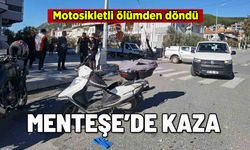 MENTEŞE'DE KAZA: MOTOSİKLETLİ ÖYLE BİR SAVRULDU Kİ...