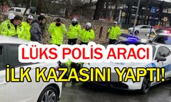 PORSCHE MARKA POLİS ARACI İLK KAZASINI YAPTI!