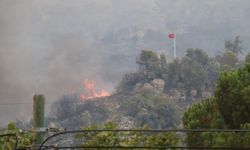 GERMENCİK'TEKİ ORMAN YANGININDA EKİPLER TÜRK BAYRAĞINI KORUMAYI BAŞARDI