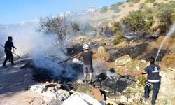 Bodrum'da otellerin bulunduğu bölgedeki makilik alanda yangın!