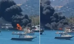 Urla marinada dev yangın: 5 tekne kül oldu!