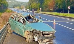Yatağan'da bariyerlere çarpan araçta bir ölü bir yaralı