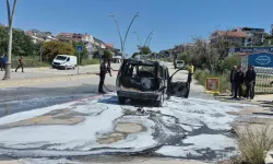 Datça’da yangın: Ticari araç bir anda alev aldı