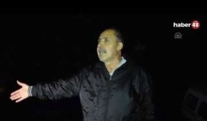 Marmaris'te Aşırı Yağış Sebebiyle Araç Dereye Düştü