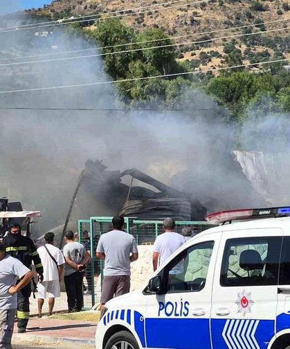 Bodrum'da yapı market yangını: Bir kişi yaralı