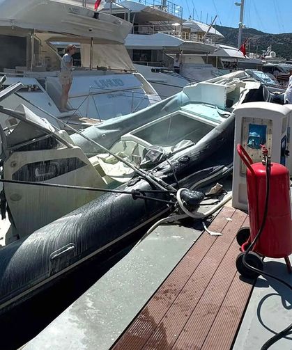 Bodrum'da marinaya demirli lastik botta patlama: Bir kişi yaralı