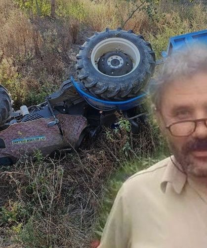 Şarampole yuvarlanan traktörün sürücüsü hayatını kaybetti