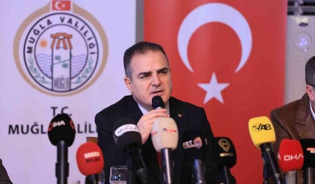 Muğla Valisi İdris Akbıyık, Akyaka'da gazetecilerle buluştu