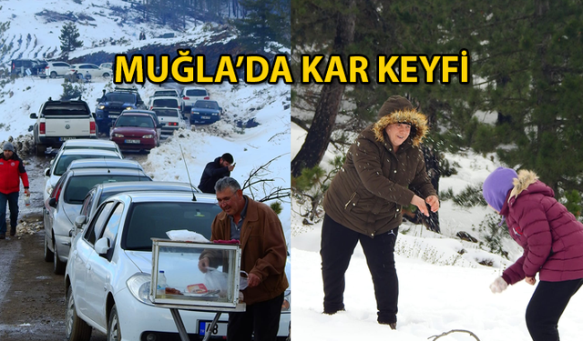 Muğlalı Vatandaşlar Göktepe'de Kar ile Hasret Giderdi