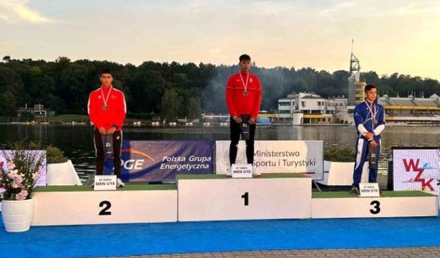 KÖYCEĞİZLİ KANO SPORCUSU KAAN KARAHAN POLONYA'DA GÜMÜŞ MADALYA KAZANDI