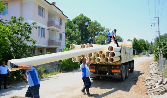 ORTACA'DAKİ BASINÇ SORUNU İÇİN ÇALIŞMA BAŞLATILDI; YÜKSEK KATLARA SU GİTMİYORDU...