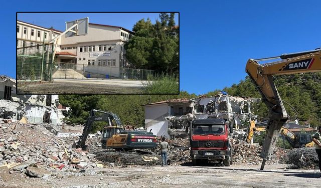 EVREN PAŞA İLKOKULU'NUN YIKIMINA BAŞLANDI; YENİ BİR İSİMLE OKUL YAPILACAK