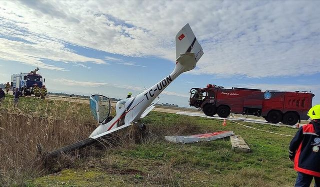 Bir kaza haberi daha: Bursa'da bir uçak pistten çıktı!