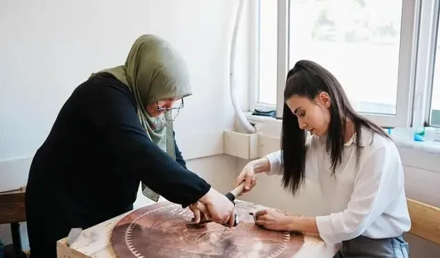 Kavaklıdere’de açılan bakırcılık kursuna yoğun ilgi!