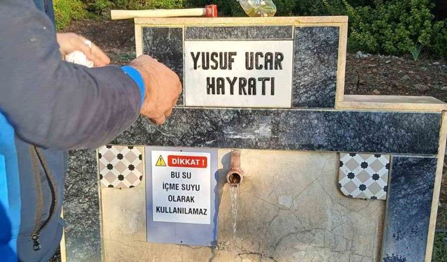 Datça’daki beş çeşmeye “Su içilemez” uyarısı