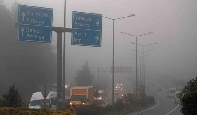 Muğla’da Yoğun Sis Hayatı Olumsuz Etkiledi! Göz Gözü Görmedi