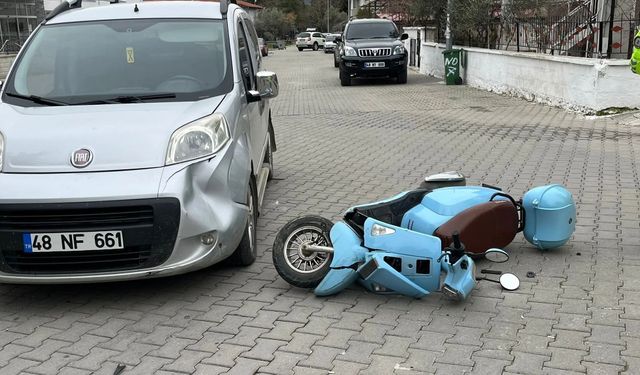 Menteşe’de görünmez kaza: Motosiklet ile otomobil çarpıştı
