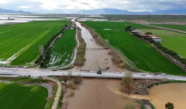 Büyük Menderes Nehri Köprü Seviyesine Yükseldi