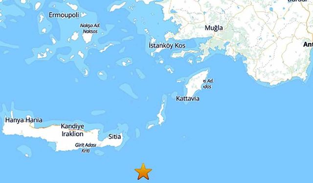 Akdeniz Açıklarında 3.7 Büyüklüğünde Deprem