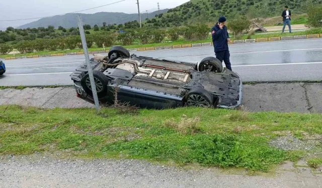 Aydın’da Trafik Kazası: Otomobil Ters Döndü, 1 Yaralı