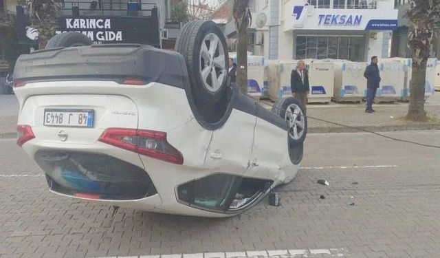 Marmaris’te alkollü sürücünün otomobili takla attı: İki yaralı