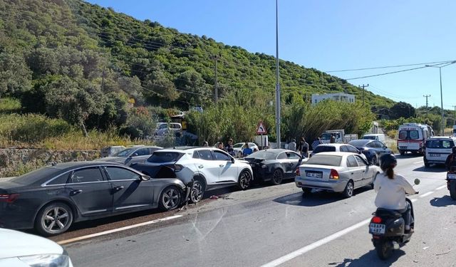 Bodrum’da beş araçlı zincirleme kaza