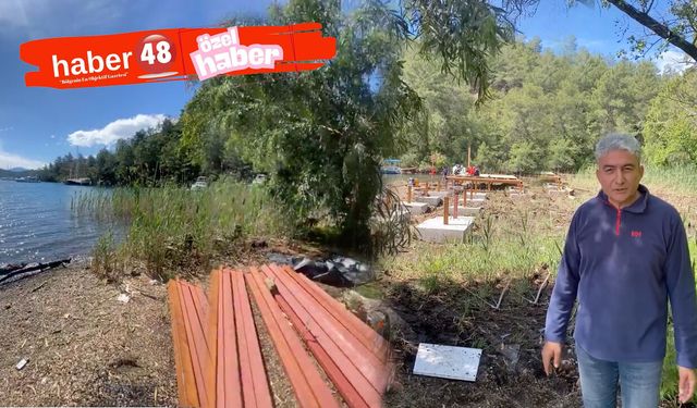 ‘Halk plajı olacak’ denilen Osmanağa Koyu’nda inşaat yapılıyor