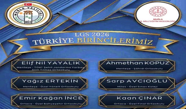 LGS'de 500 tam puan alan öğrencilerin altısı Muğla'dan