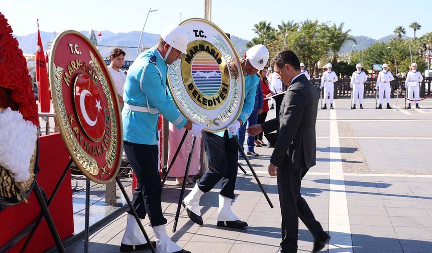 Marmaris'te 29 Ekim Cumhuriyet Bayramı töreni düzenlendi