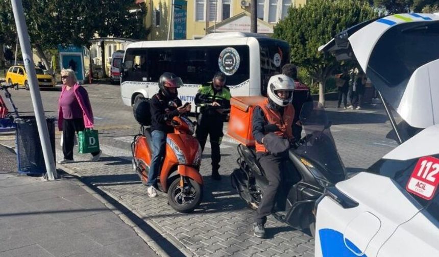 Trafik ekipleri düğmeye bastı: Muğla’da motorlu kuryeler sıkı denetimde