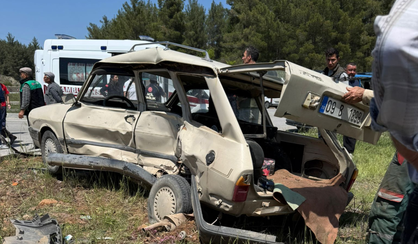 Muğla-Denizli karayolunda iki araç çarpıştı: Bir ölü