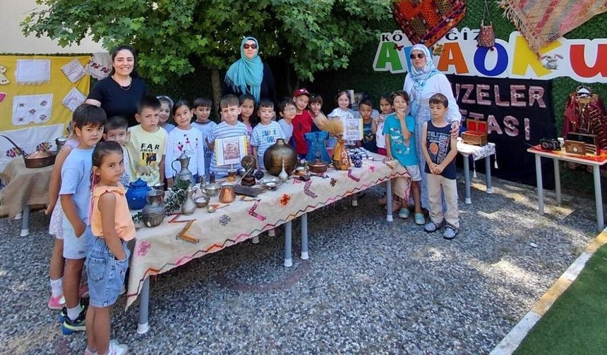 Köyceğiz’de anaokulu öğrencileri müze kurdu