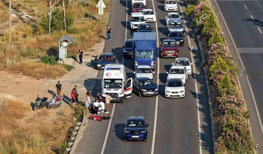 Yatağan yolunda motosiklet devrildi: Sürücü yaralı