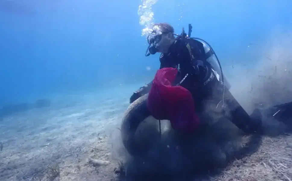 Bodrum’da denizden 850 kilo atık çıktı