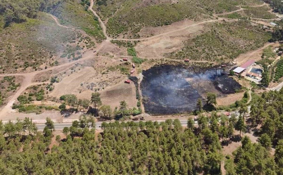 Marmaris’teki yangın büyümeden söndürüldü