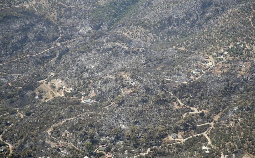 Göcek yangını kontrol altında: 350 hektar etkilendi