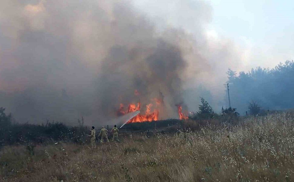 Bu sıcakta çalıştırılan kaynak makinası, ormanı yakacaktı