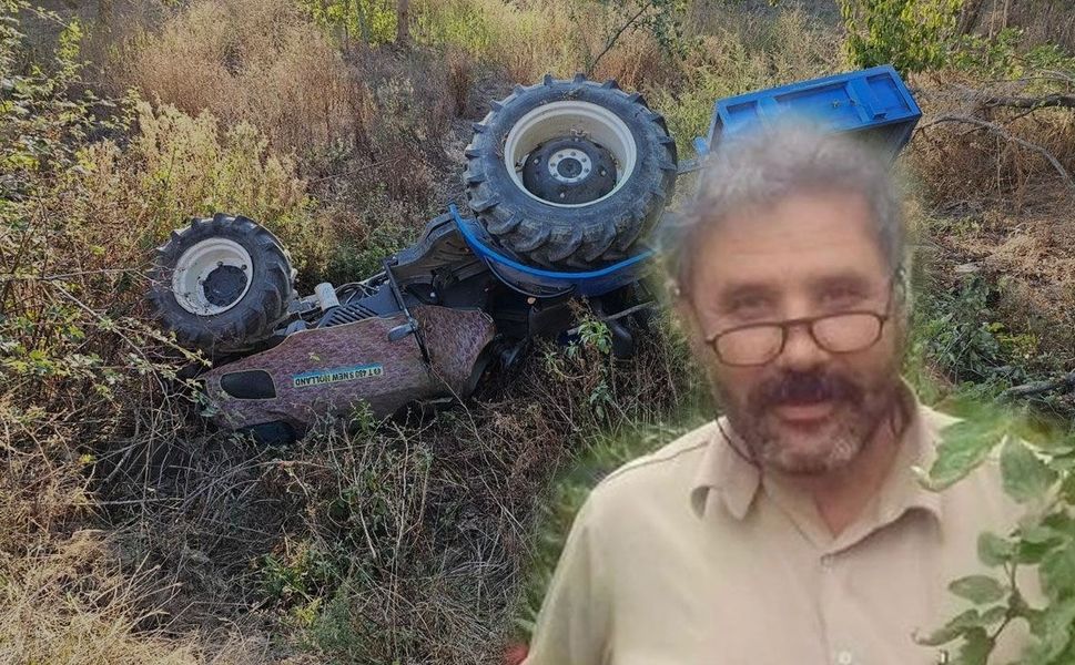 Şarampole yuvarlanan traktörün sürücüsü hayatını kaybetti
