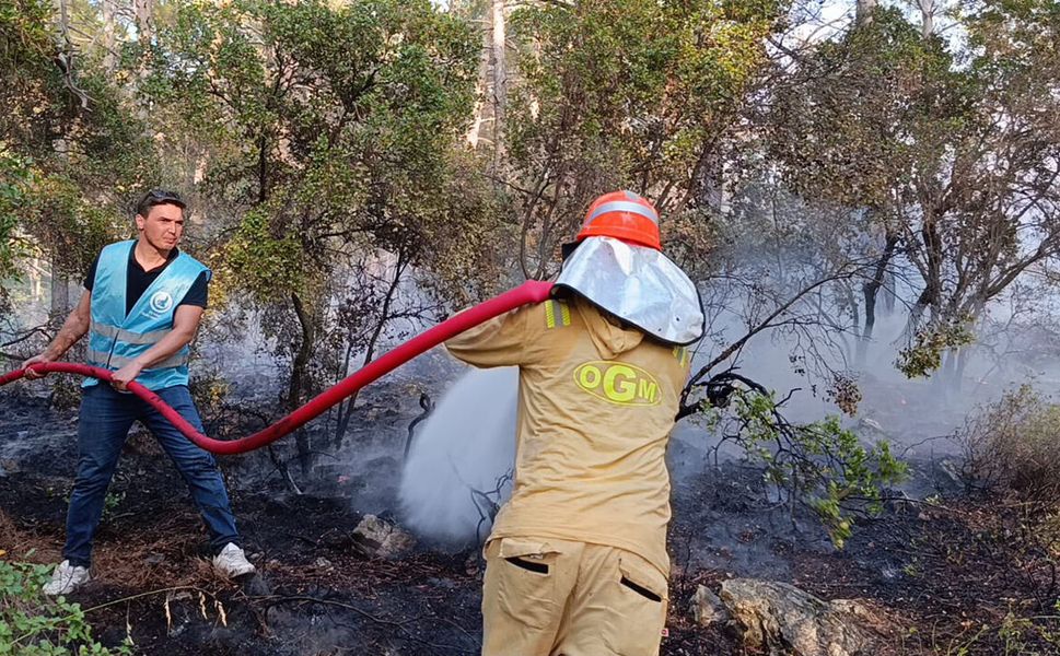 Göcek yangınının sönmesinde gönüllü katkısı da var