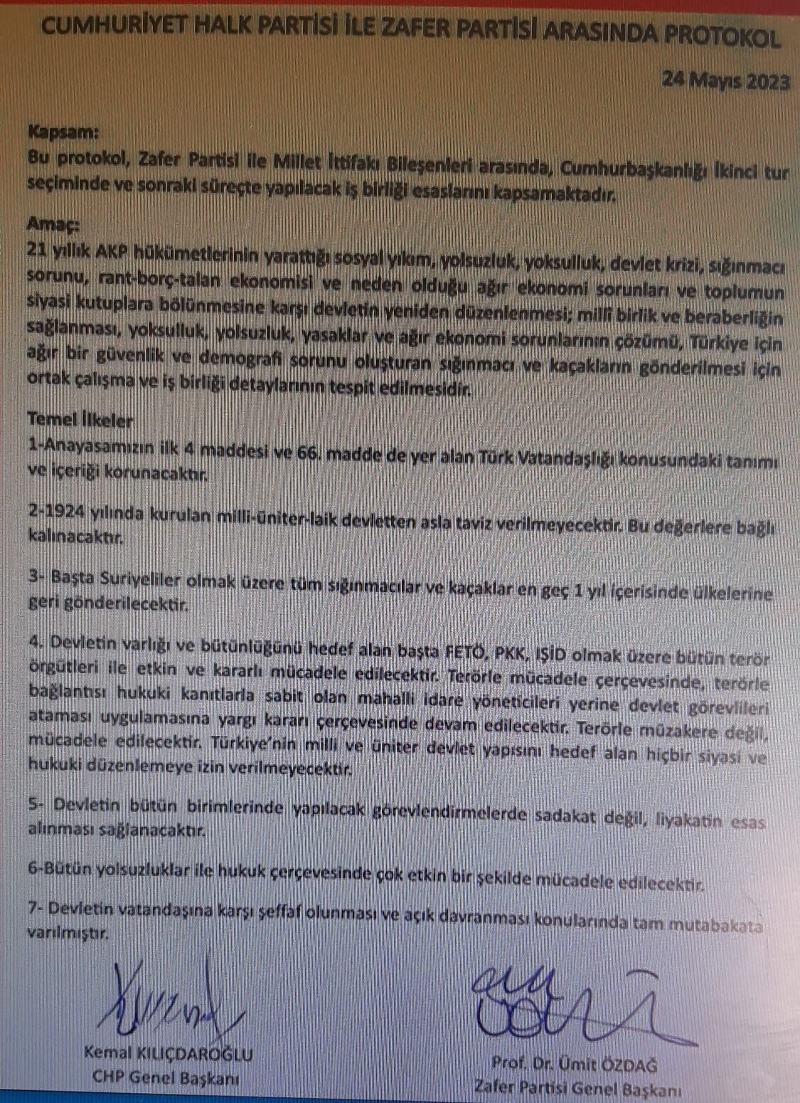KILIÇDAROĞLU- ÜMİT ÖZDAĞ GİZLİ PROTOKOLÜ İFŞA OLDU