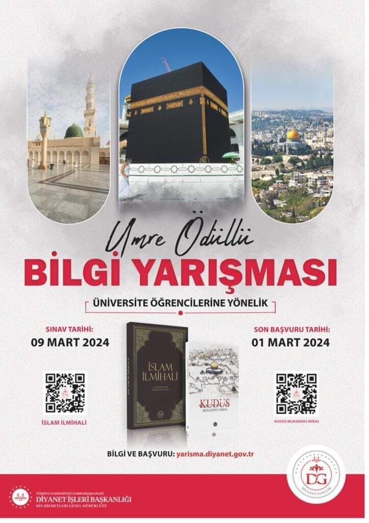DİYANETTEN UMRE ÖDÜLLÜ BİLGİ YARIŞMASI