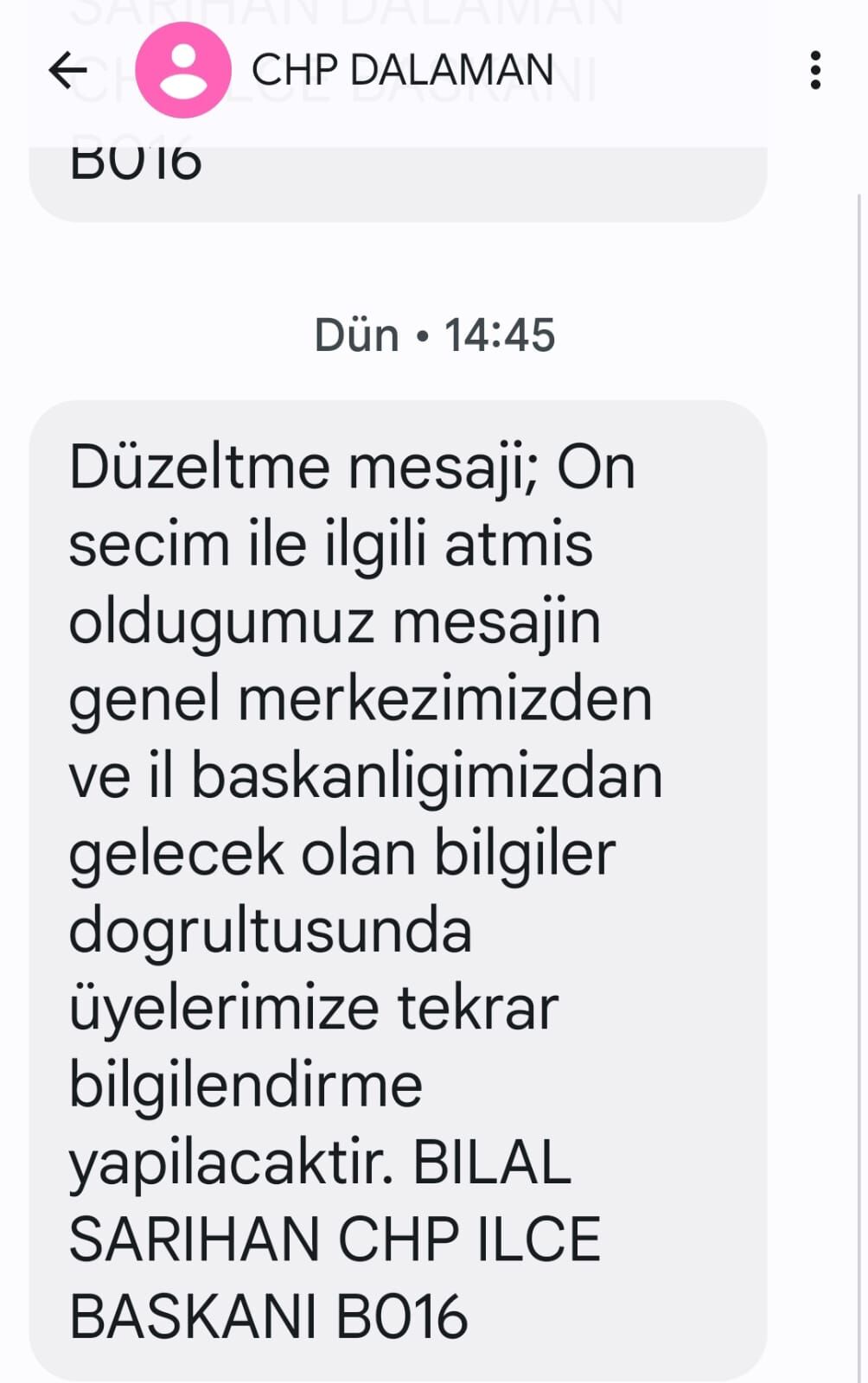 CHP DALAMAN'DA ÖN SEÇİM KARARINDAN GERİ DÖNÜŞ: ÜYELERE GÖNDERİLEN MESAJLAR ORTAYA ÇIKTI