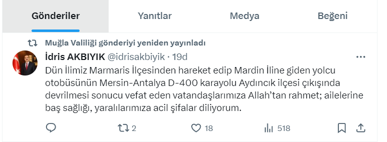 DEVRİLEN OTOBÜS MARMARİS’TEN HAREKET ETTİ