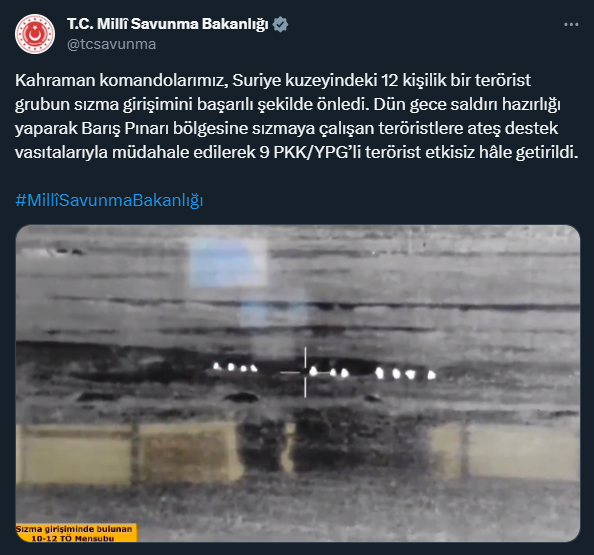 SIZMA GİRİŞİMİNDEKİ 9 TERÖRİST ÖLDÜRÜLDÜ