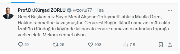 MERAL AKŞENER'İN ACI GÜNÜ