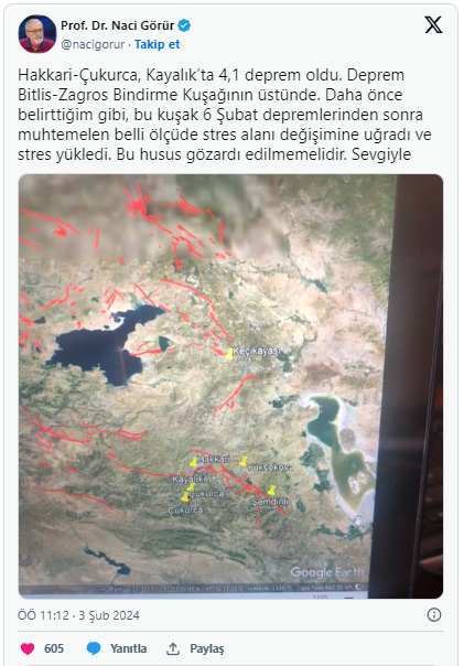 4.3'LÜK HAKKARİ DEPREMİNİN ARDINDAN... NACİ GÖRÜR'DEN KRİTİK UYARI!