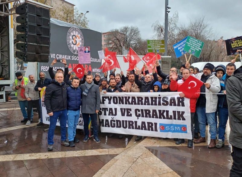 STAJ VE ÇIRAKLIK MAĞDURLARI TEPKİLİ: BİZ YOKSAK SİZ DE YOKSUNUZ!