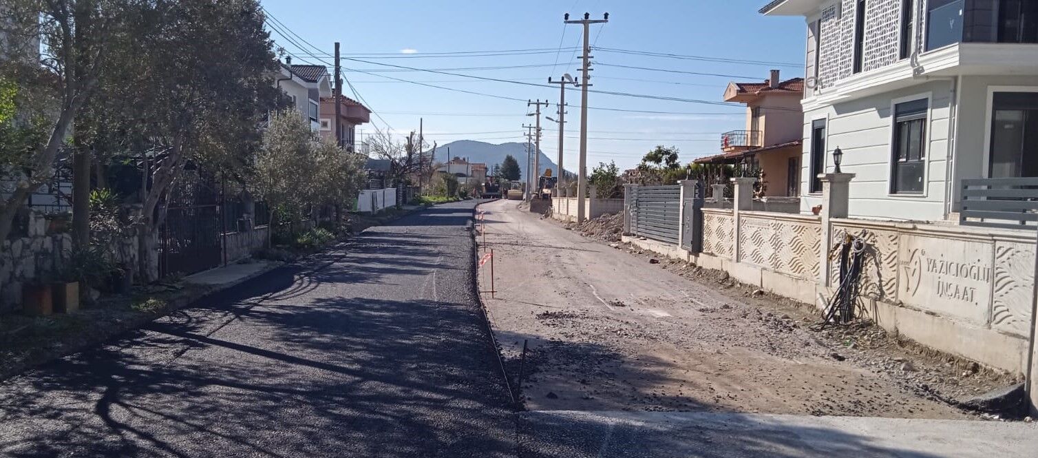 DALAMAN’DA SICAK ASFALT ÇALIŞMASI TAMAMLANDI